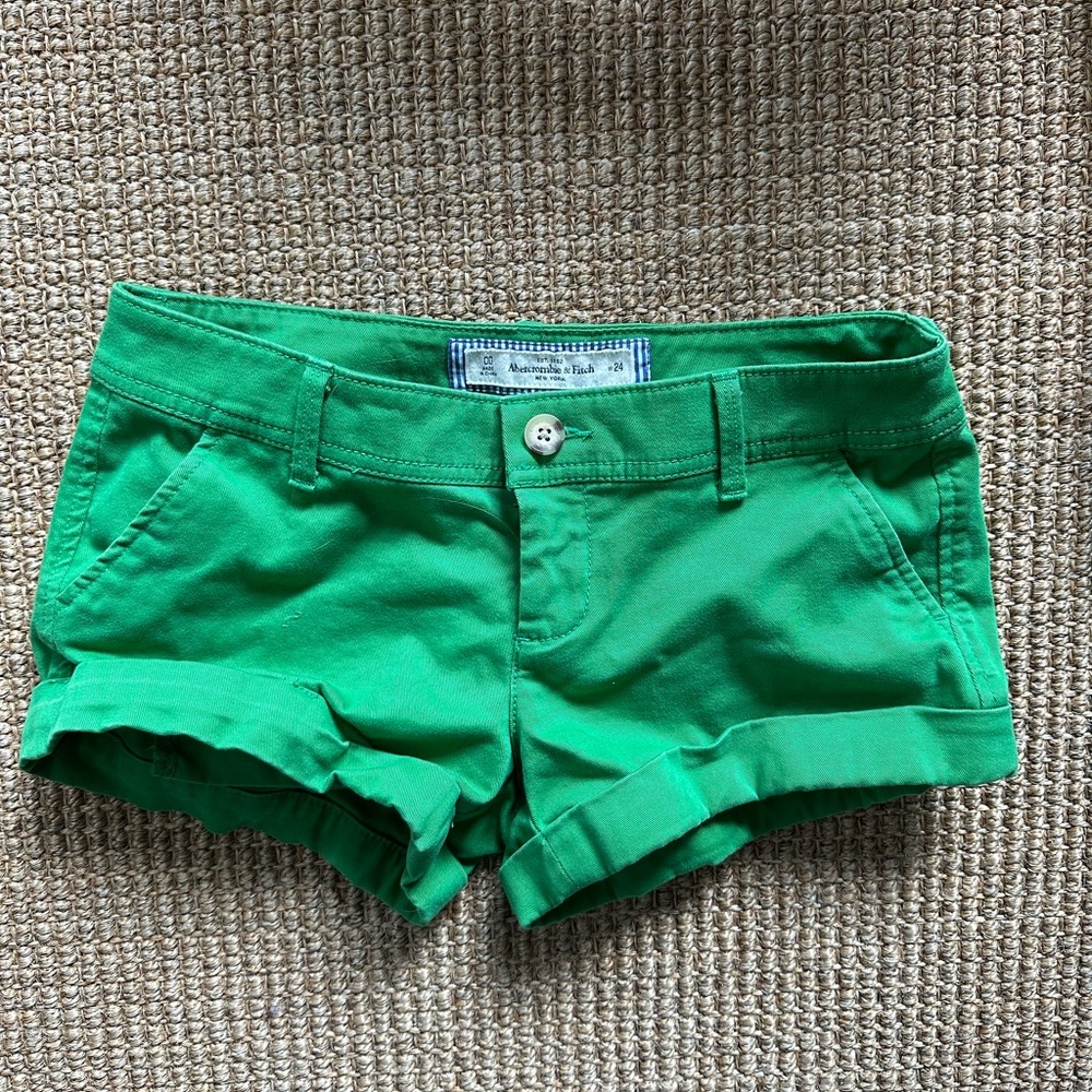 Abercrombie A&F Kelly Green Shorts